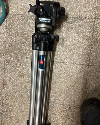 Cavalletto manfrotto con testa 128 rc