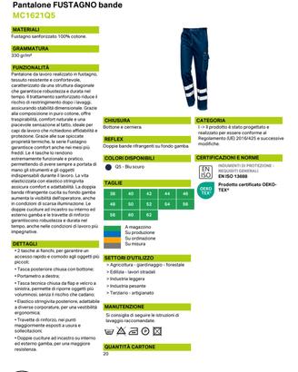 pantalone lavoro