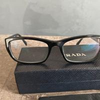 Montatura occhiali neri, marca Prada