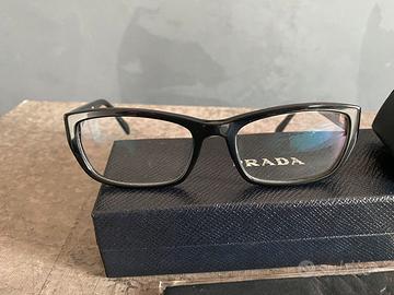 Montatura occhiali neri, marca Prada