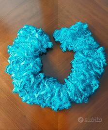 Sciarpa in pura lana lavorata a mano NUOVA