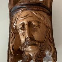 Scultura in legno Cristo Dolente