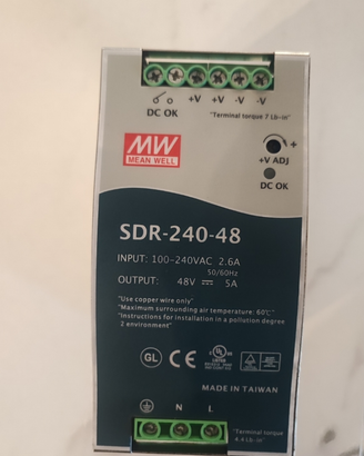Mean Well SDR-240-48 - Alimentatore Industriale