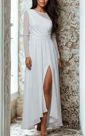 Abito lungo bianco/sposa/sera/