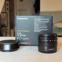 Panasonic Obiettivo Leica DG Summilux 15mm f/1,7