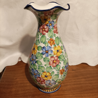 Vaso in ceramica floreale vintage