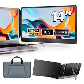 domyfan Monitor Portatile per Laptop,14“ FHD 1080P
