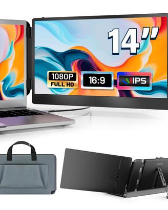 domyfan Monitor Portatile per Laptop,14“ FHD 1080P
