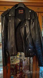 Classico giubbotto chiodo originale in pelle 80/90