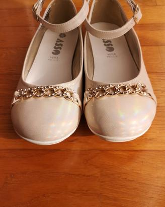 Scarpe ballerine cerimonia bambina n. 34