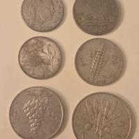 Collezione 6 monete lire anni 1941 - 1950