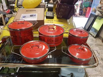 5 pentole sital serie Egizia design Carla Agnelli 