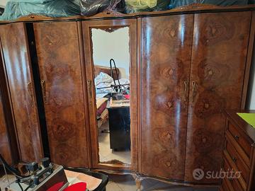 camera completa in noce massello anni 50