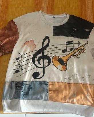 Felpa con dettagli musicali