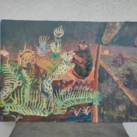 quadro olio su tavola Carlo Baruffaldi