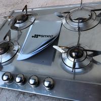 Piano 4 fuochi smeg p64 gas