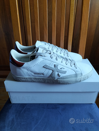 Sneakers Premiata bianche e rosse