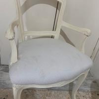 Poltrona trono stile shabby, inizio 900