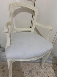 Poltrona trono stile shabby, inizio 900