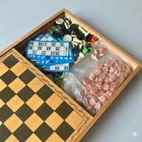 Set Giochi Riuniti Vintage in Legno