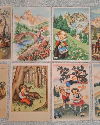 Lotto 16 cartoline vintage anni '50 e '60, bambini