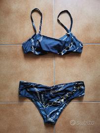 Costume bikini Calzedonia tg M nero fantasia con f