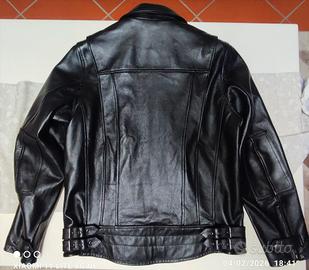giubbotto pelle uomo da biker " L"