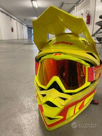 Casco motocross/enduro + maschera junior