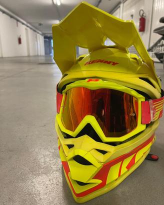 Casco motocross/enduro + maschera junior