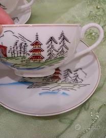 Tazze da thé giapponesi con ciotola