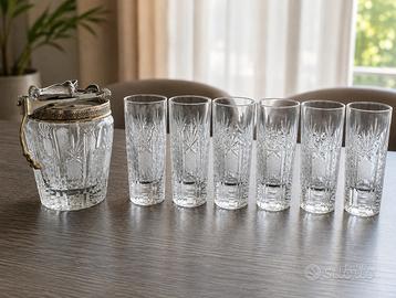 SET DI BICCHIERI IN CRISTALLO – 6 PEZZI CON SECCHI