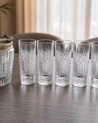 SET DI BICCHIERI IN CRISTALLO – 6 PEZZI CON SECCHI