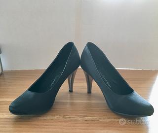 Décolleté nere in tessuto n. 39