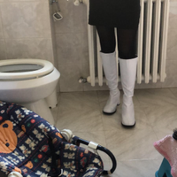 Stivali vernice bianca