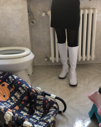 Stivali vernice bianca