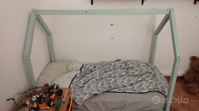 lettino bambini +  materasso su misura 80x160