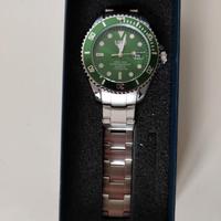 Orologio Lige verde cinturino acciaio