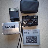 Rollei 35 S analogica con flash, custodia e manual