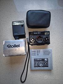 Rollei 35 S analogica con flash, custodia e manual