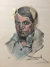 Salvador Dali litografia “ Ritratto di  Picasso “
