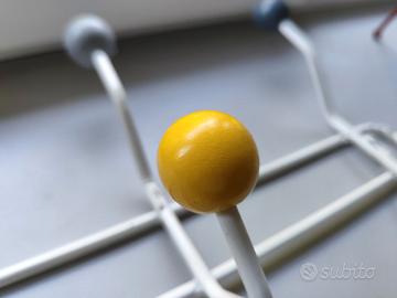 1960 Sputnik Space Age Appendiabiti Bianco parete