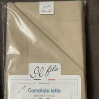 Completo letto  singolo beige