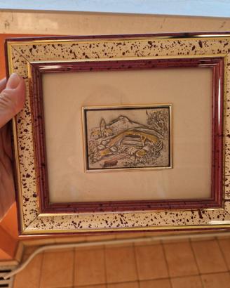 Quadro paesaggio con cornice