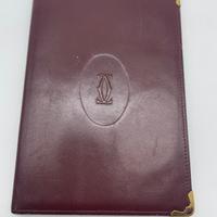 Porta assegni vintage Cartier in pelle
