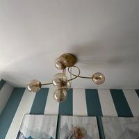 Lampadario dorato Maison du Monde con 6 globi