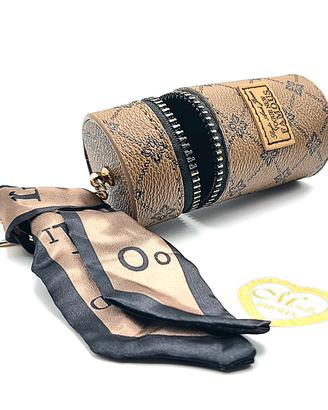 Mini Borsetta Portachiavi Marrone portafoglio 