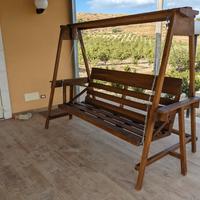 Dondolo da giardino in legno 4 posti fai da te