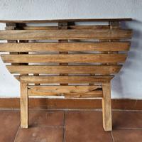 tavolo da parete in legno apribile con piedini