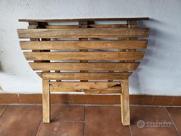 tavolo da parete in legno apribile con piedini