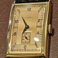 Tavannes Tank anni 30 in oro 9Kt. Art Decò